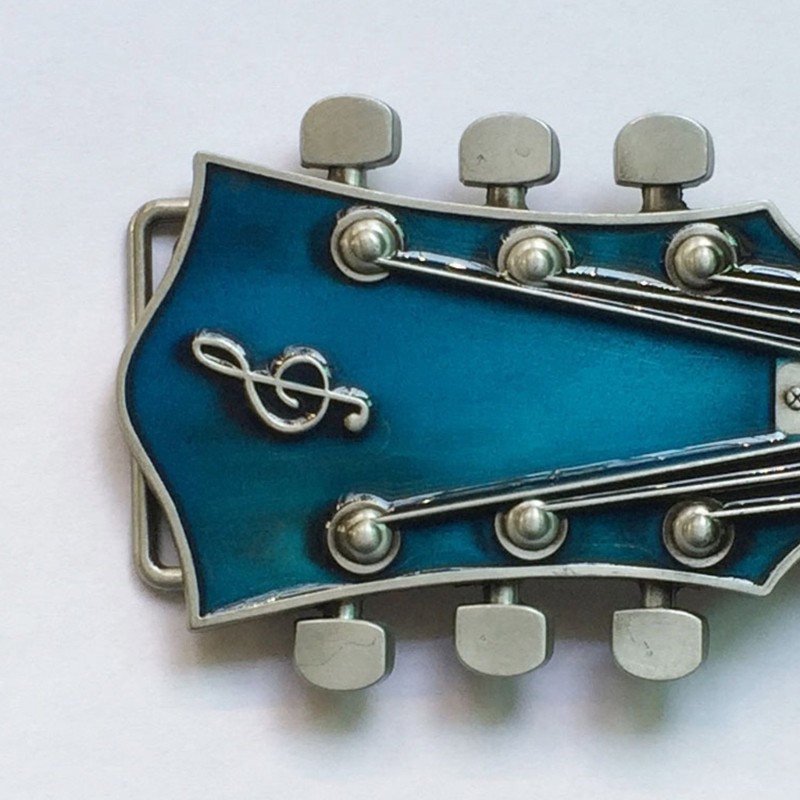 Cowboy Guitar Belt Buckle Metal Multi-color Drop-Oil Personality Belt Buckle