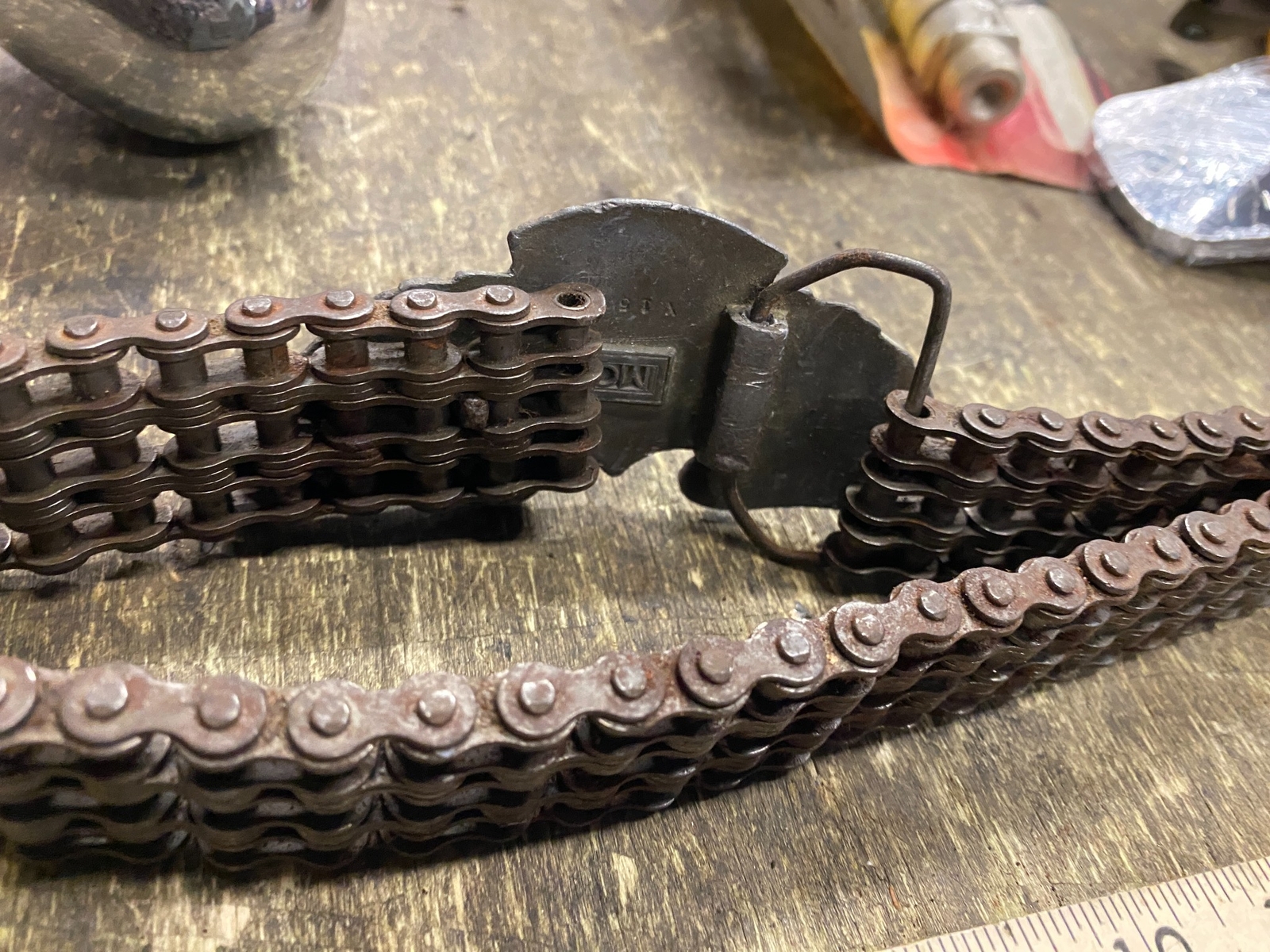 Vtg 60&rsquo;s Primary Chain Belt Harley AMF Shovelhead Panhead Ironhead ERA Acc Cloth