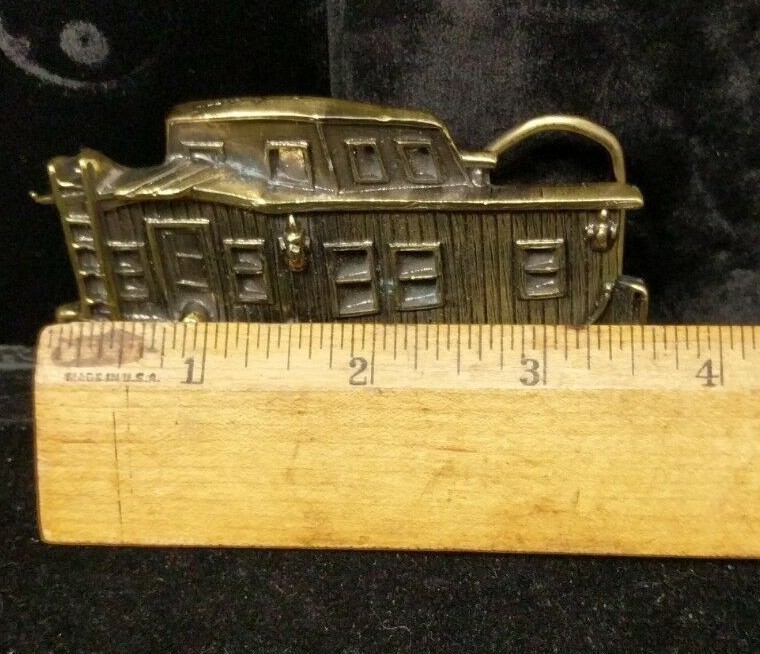 Vintage 1979 Belt Buckle Great American Buckle Co Train Car Signed Limited #
