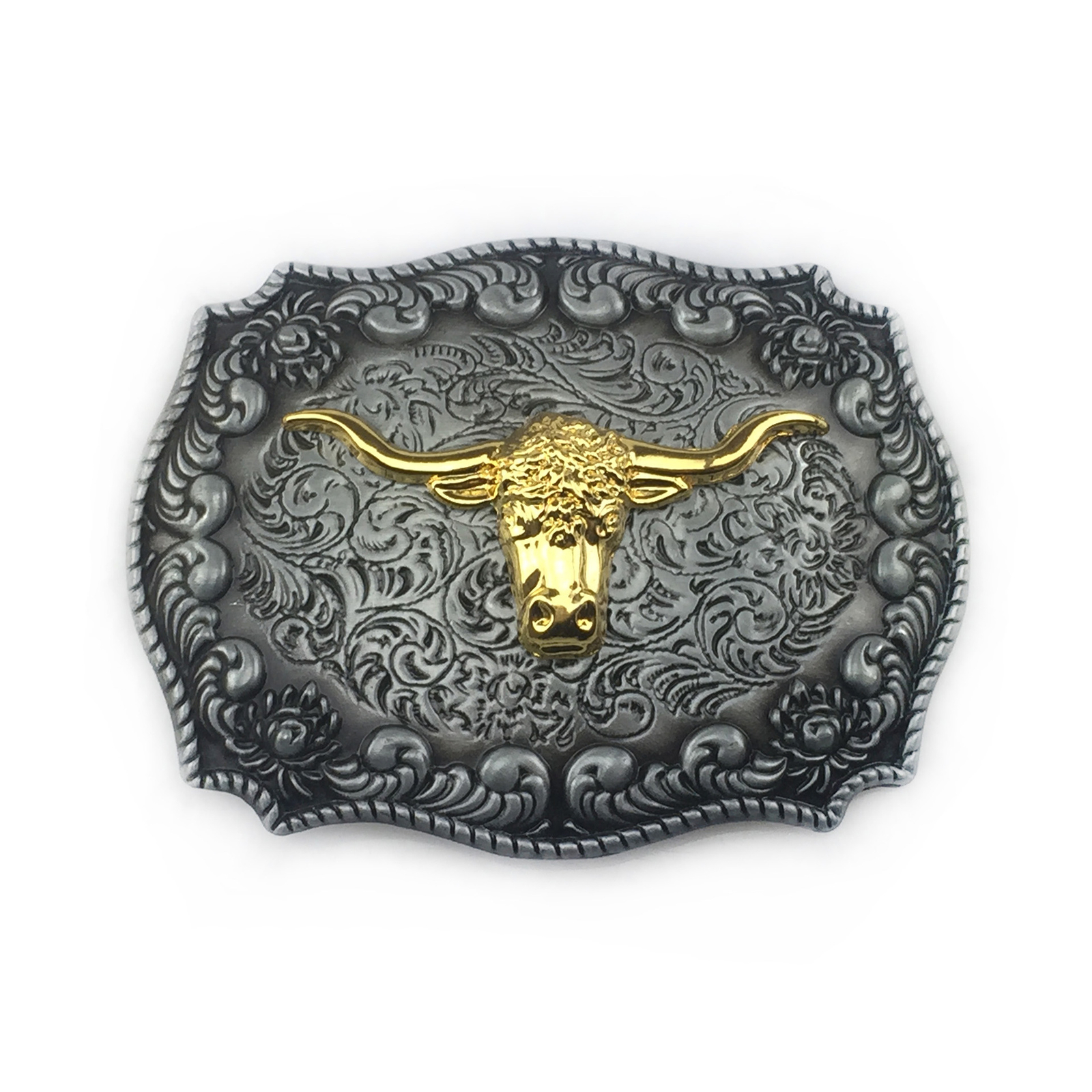 Cow Head Belt Buckle for Men- Western Rodeo Cowboy Large Belt Buckles Kirsite US