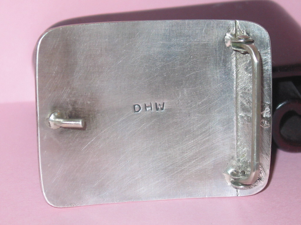Artisan Hand Crafted Sterling & Large Turquoise Belt Buckle