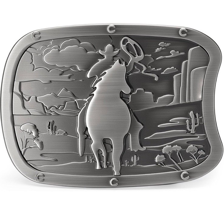 Western Cowboy Horse Belt Buckle Rodeo Ranch Cowboy Lasso Antique Silver Gift