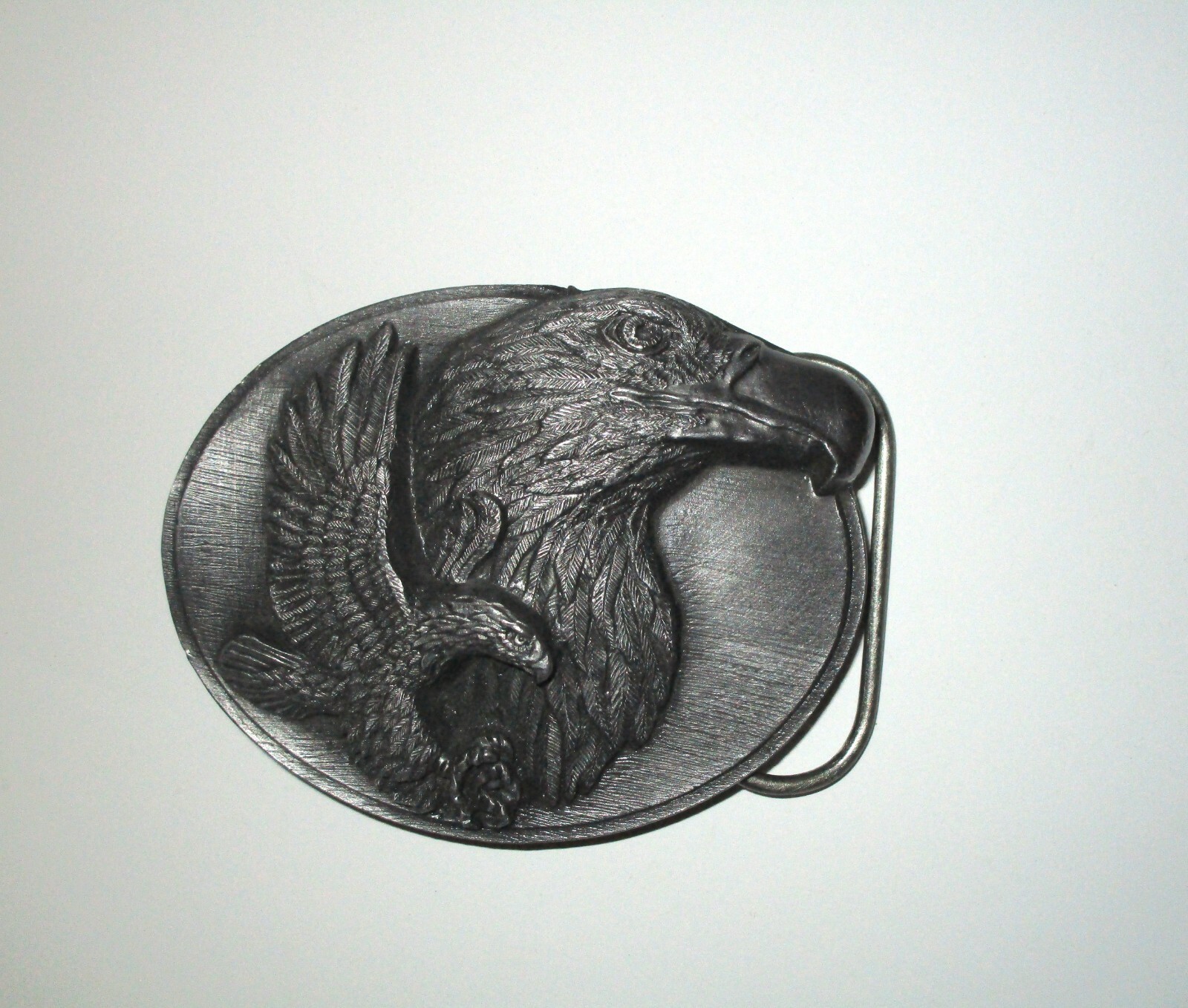 Siskiyou Buckle Co Belt Buckle Double EAGLE 1990 Pewter Vintage