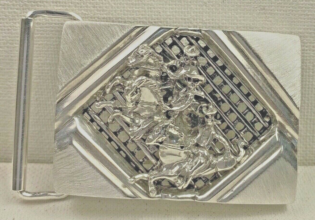 Ghost Riders sterling silver Artisan made Gents Belt buckle