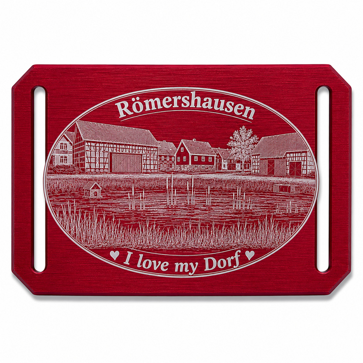 CRIOS Branding Belt Unisex Aluminium Buckle Choose Your Village / Town Aluminium