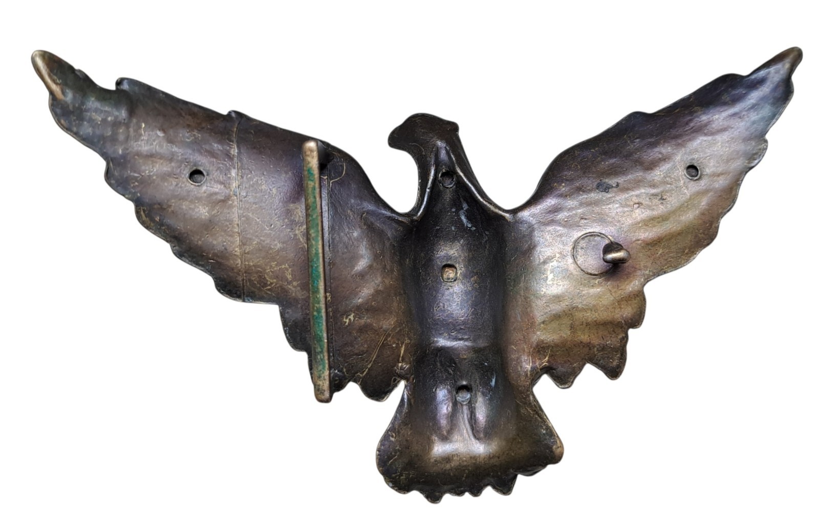 Large Vintage Solid Bronze Eagle Belt Buckle – Hand Cast Bronze Buckle, 16…