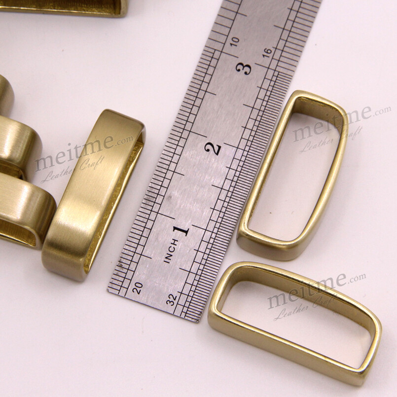 Belt Buckle & Loop Sets, Solid Brass Buckle Golden Color 1 1/2&Prime; or 38mm/1.5&Prime;inch