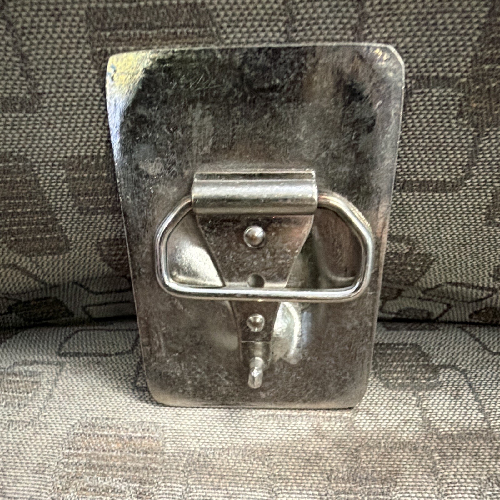 Men&rsquo;s Western Eagle Belt Buckle, Silver Tone Metal Engraved Rectangular 1.5in