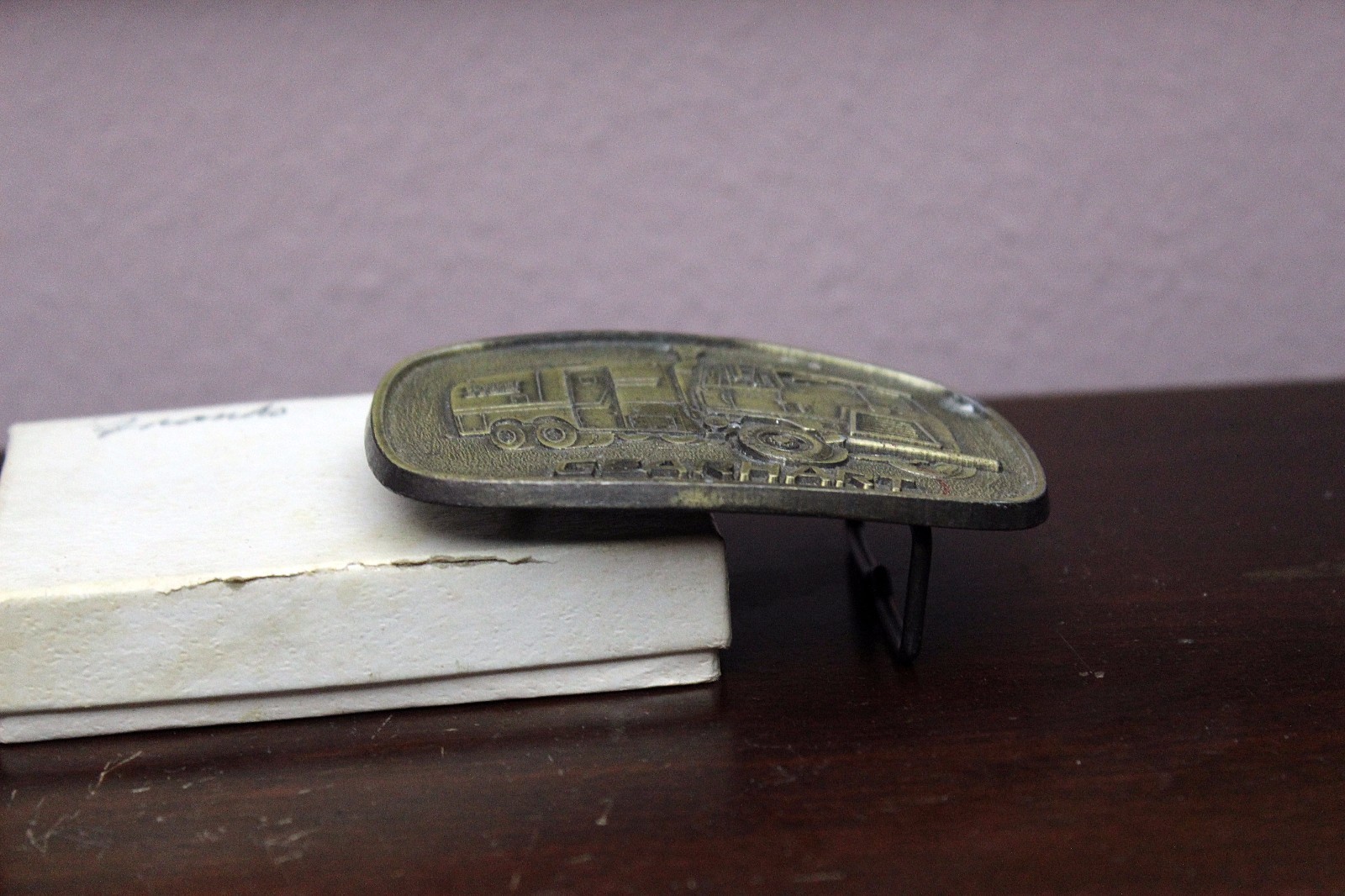Original 1980s Gearhart Company Bronze/Brass Metal Belt Buckle Well Drilling