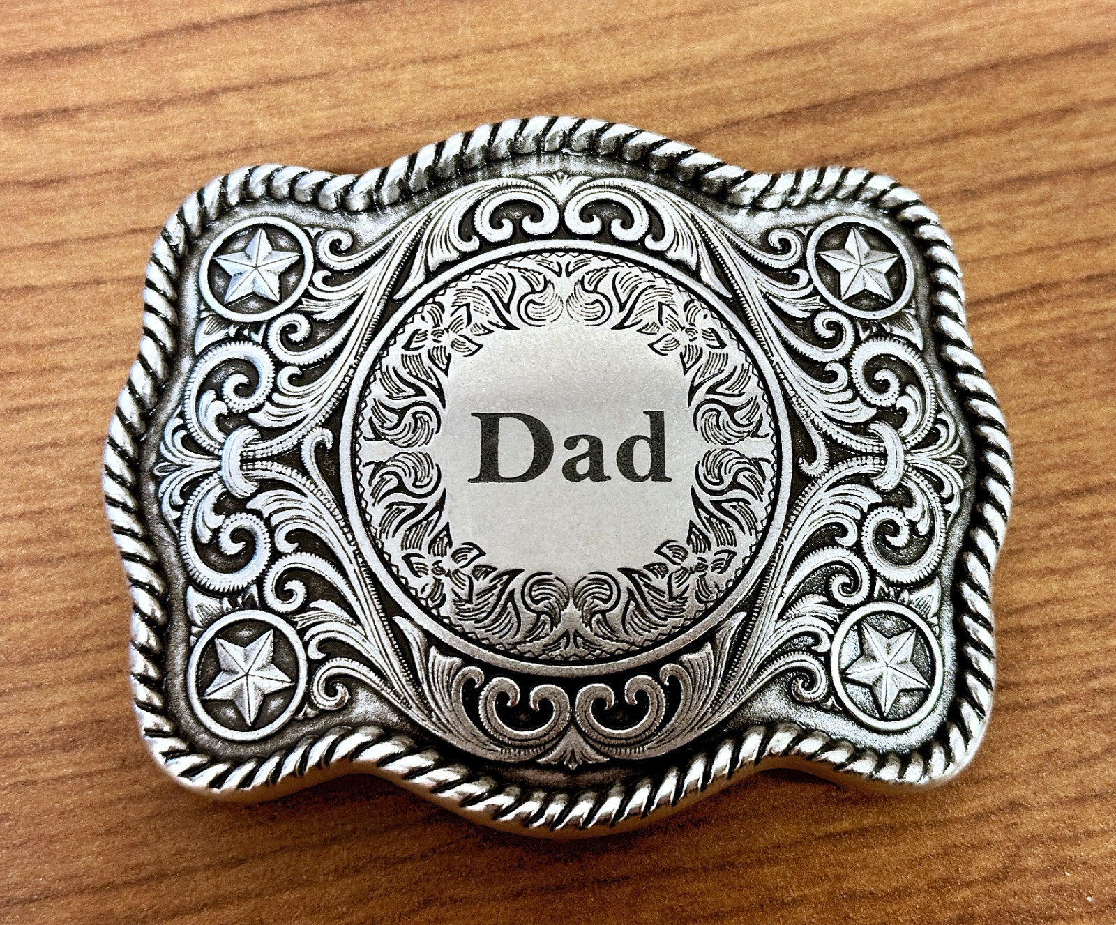 Western Buckle. Engraved Buckle Custom Personalized Monogrammed. For 1.5&Prime; Belt.