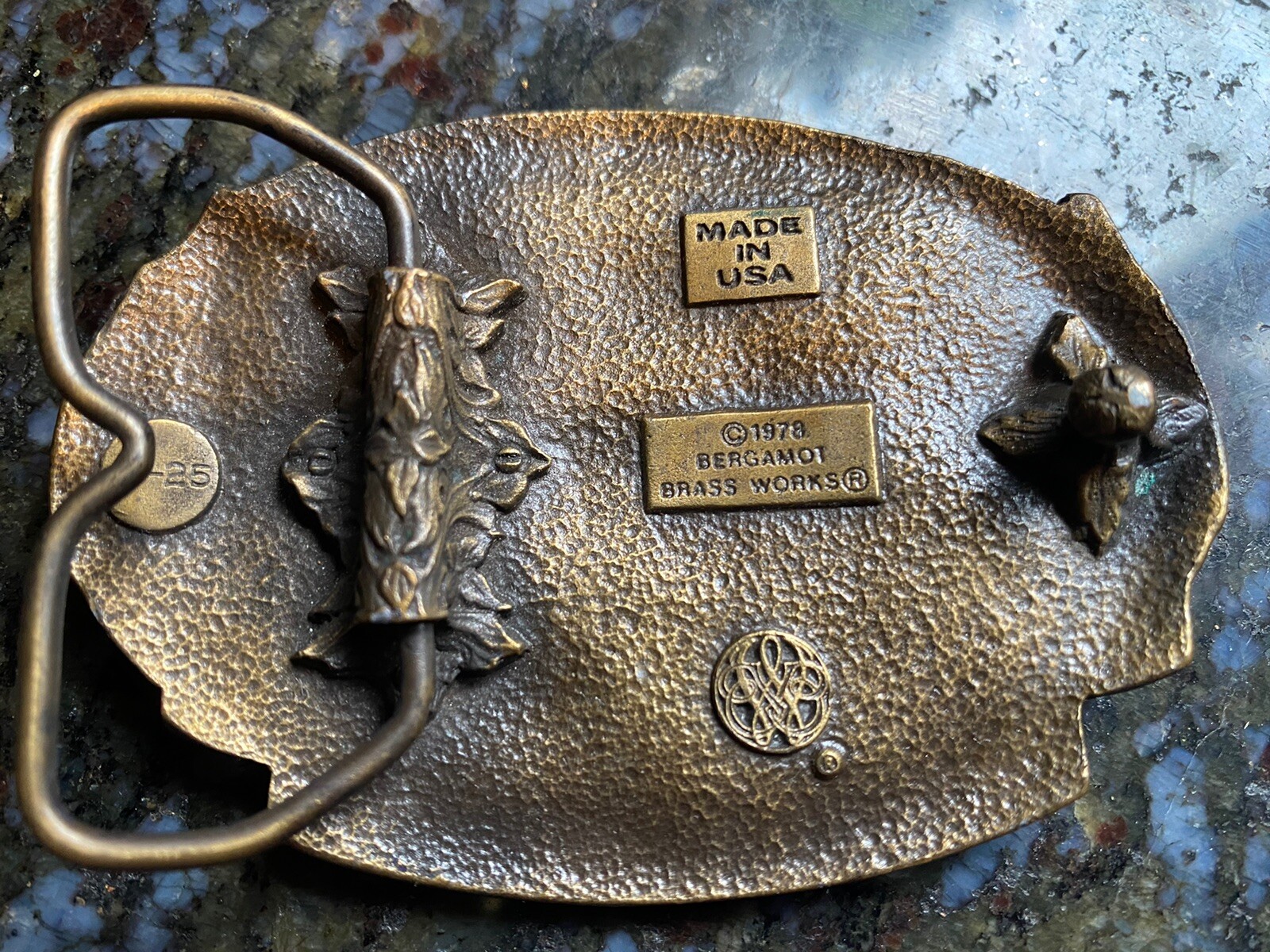 Bergamot Brass Works Belt Buckle GREAT NORTHWEST Rocky Mountains/Columbia River