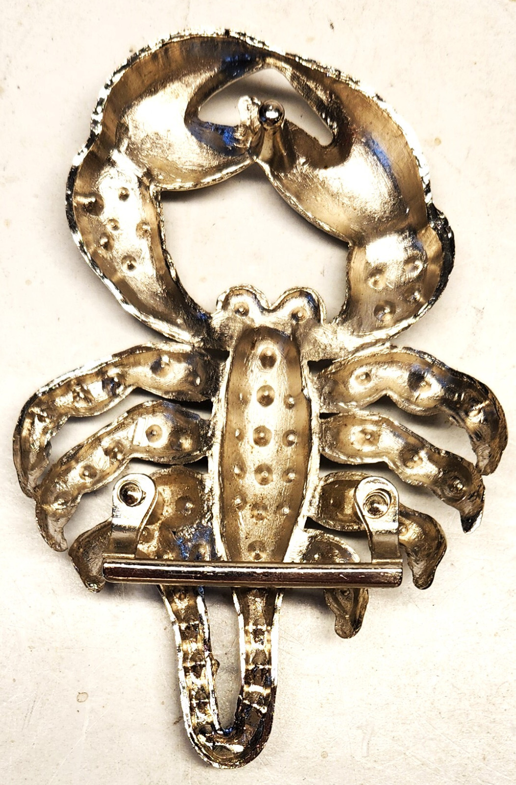 LARGE SCORPION Clear Rhinestones Hip Hop Metal Belt Buckle