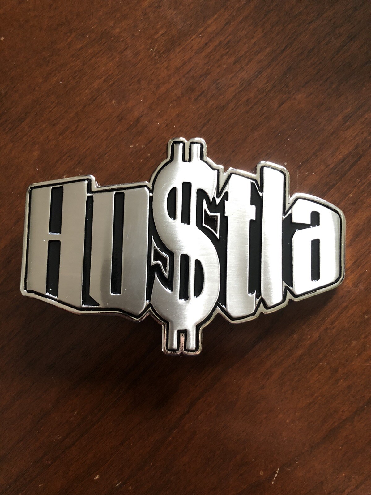 Hustla Hustler Funny Money Sign XXX Joke Pimp Metal Unisex Men’s Belt Buckle
