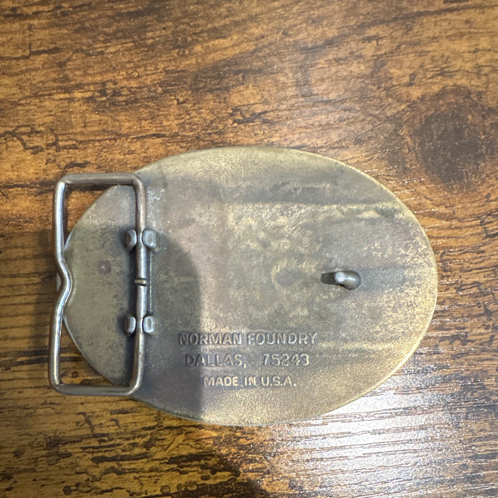 Norman Foundry NRA No More Gun Laws Silver Metal Western Belt Buckle 1.5 in