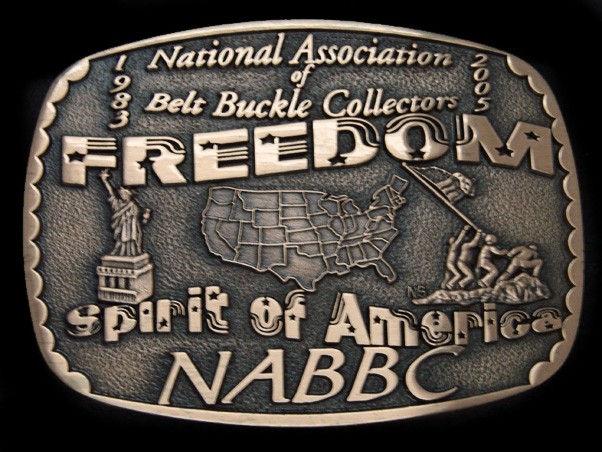 TJ01164 2005 *NATIONAL ASSOCIATION OF BELT BUCKLE COLLECTORS* SOLID BRASS BUCKLE