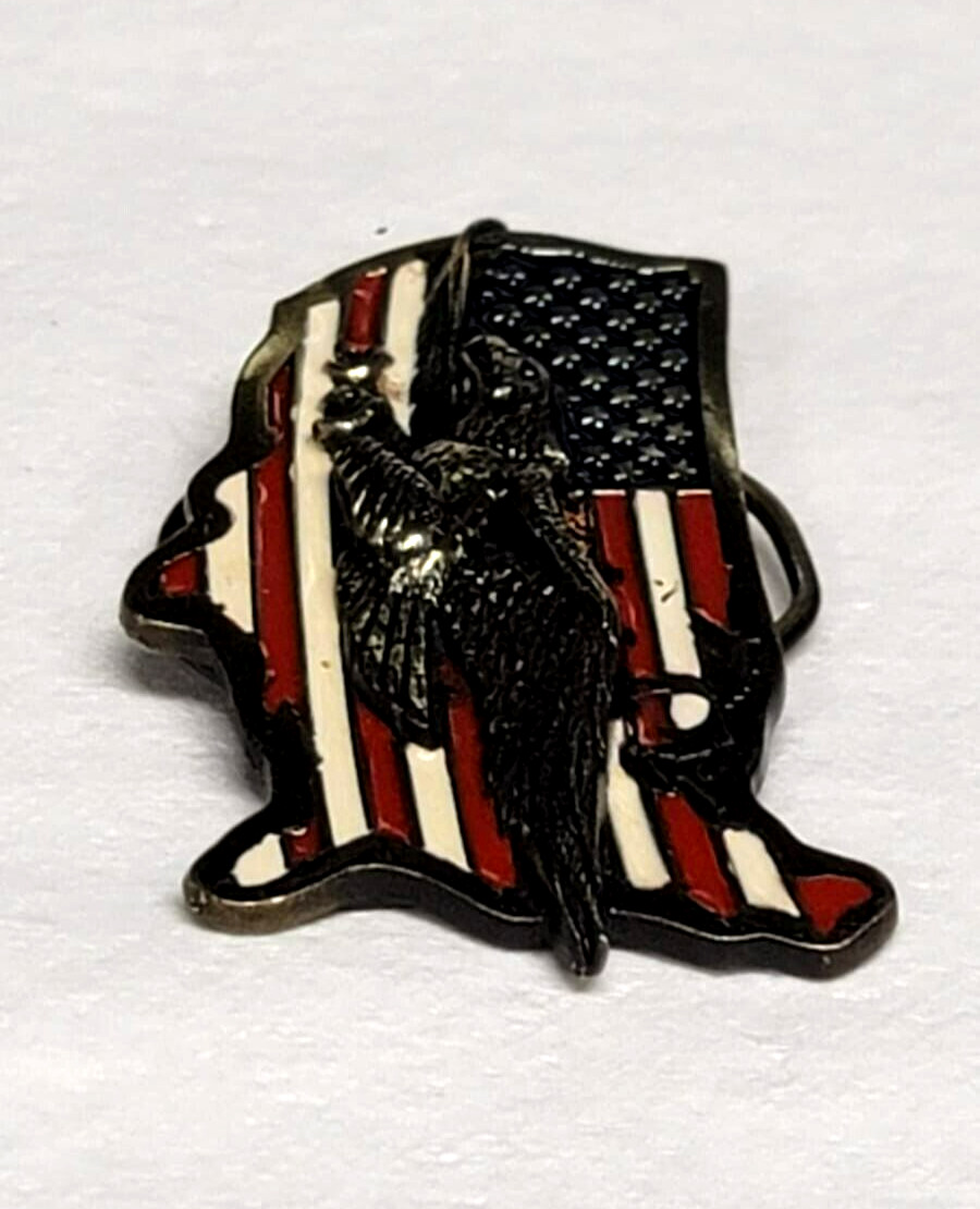Eagle Over USA & Flag Belt Buckle #1926 Great American Buckle Co. ~ (1989)