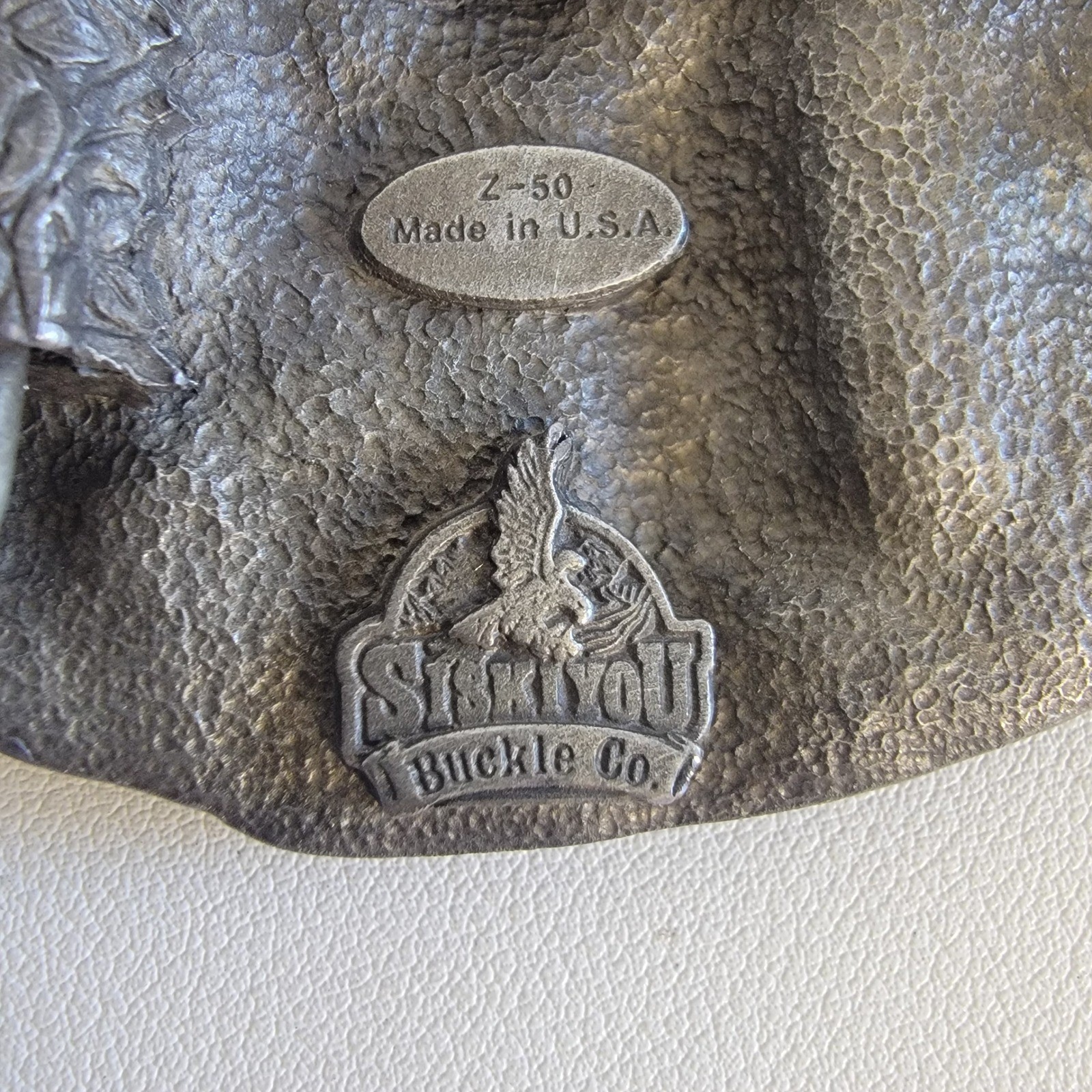 Vintage 1988 Siskiyou Pewter Belt Buckle Telephone Communications Lineman Z-50