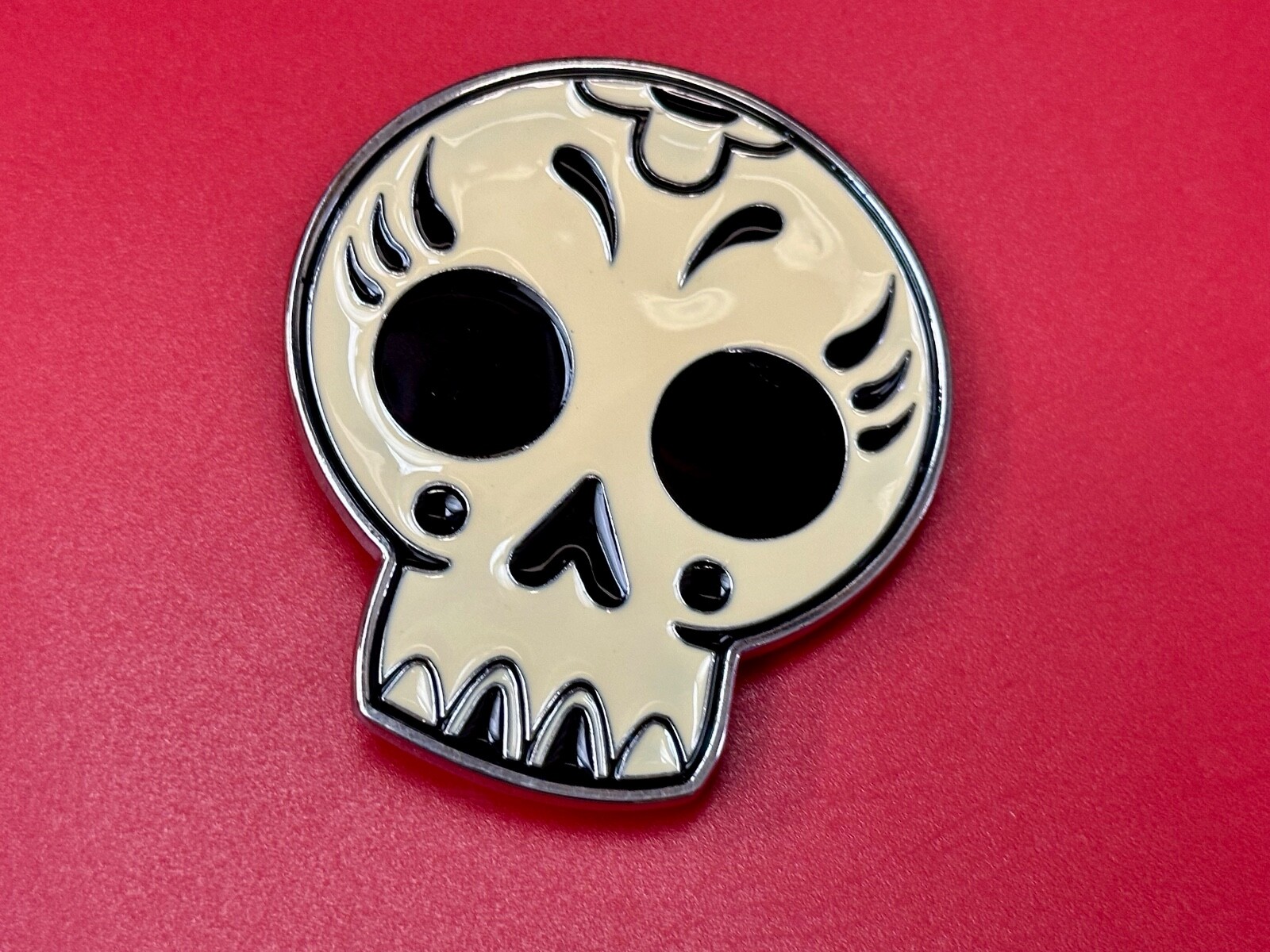 White Skull Mexican Katrina Dia De Muertos Day Of The Dead Cutout Belt Buckle