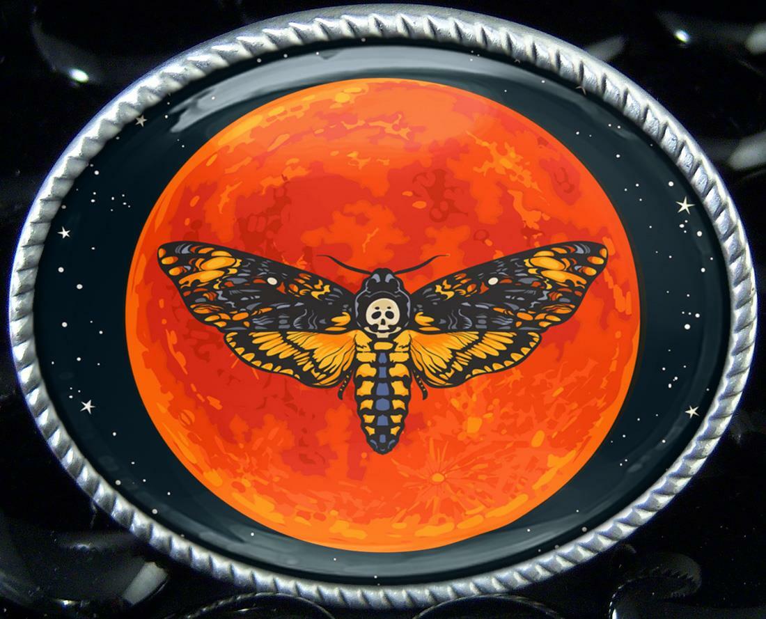 Magic Moon Celestial Alchemy Hawk Moth Handmade Artisan Belt Buckle