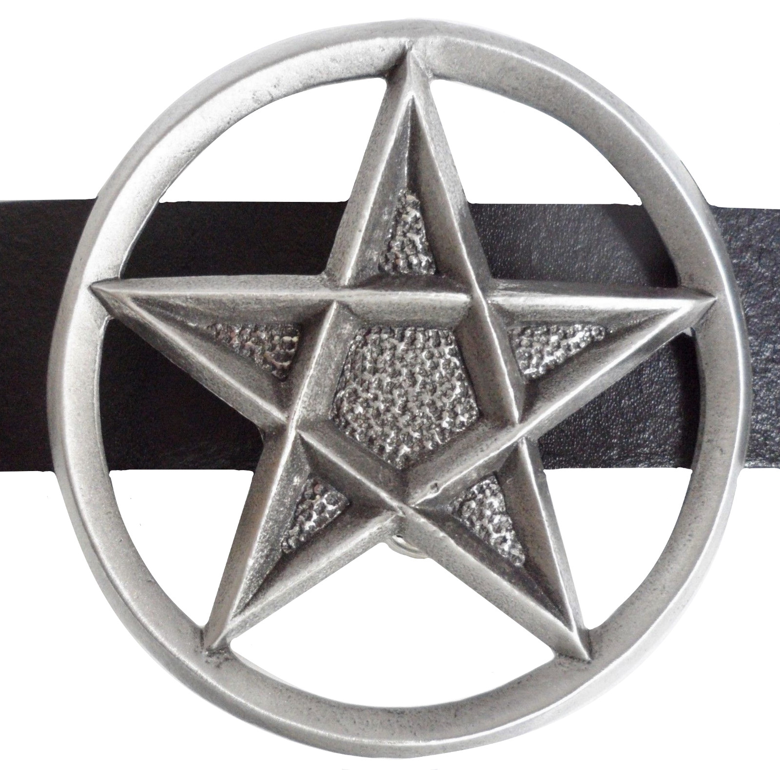 Pentagram Freemasonry Masonic Pewter Belt Buckle – Hand Made in the UK