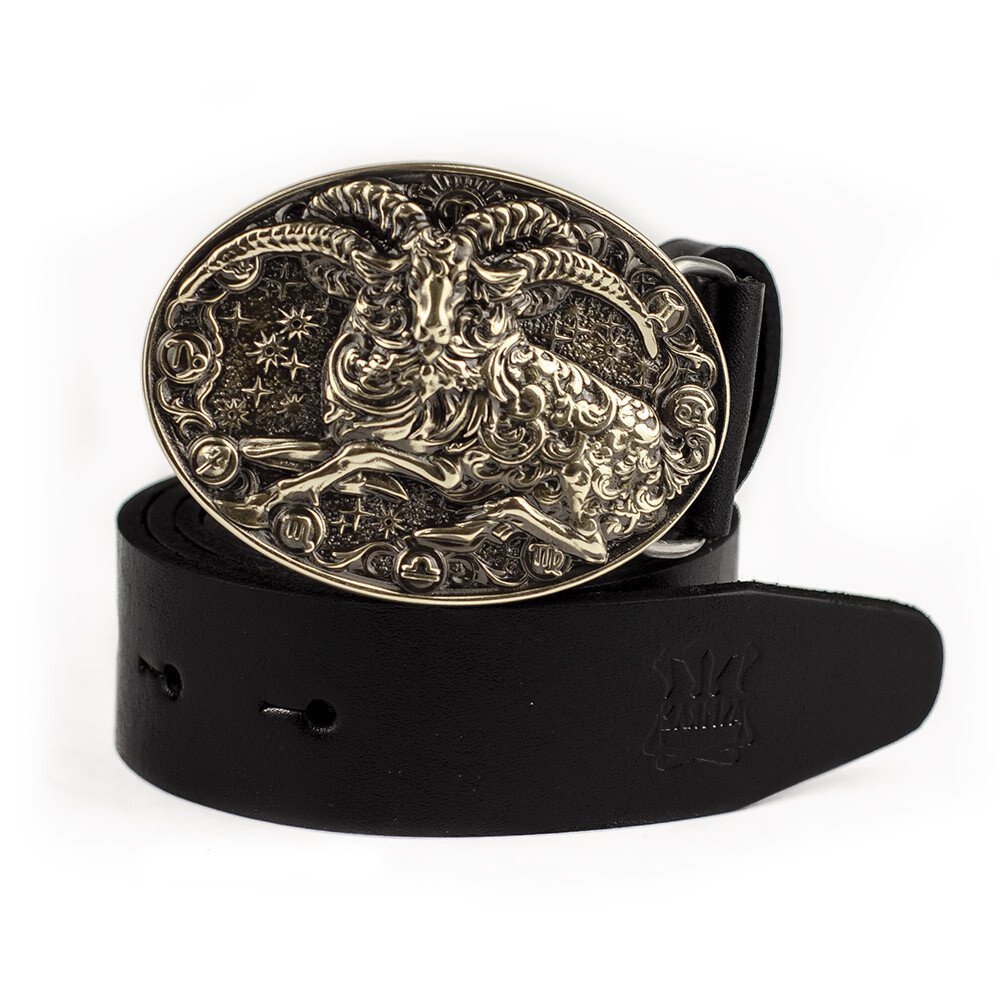 Aries german silver belt buckle, Aries ram Horoscope Astrological Zodiac Sign