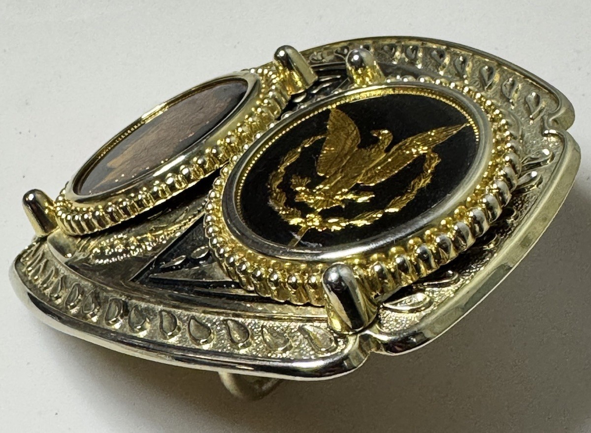 24k GOLD PLATED VINTAGE BELT BUCKLE RARE
