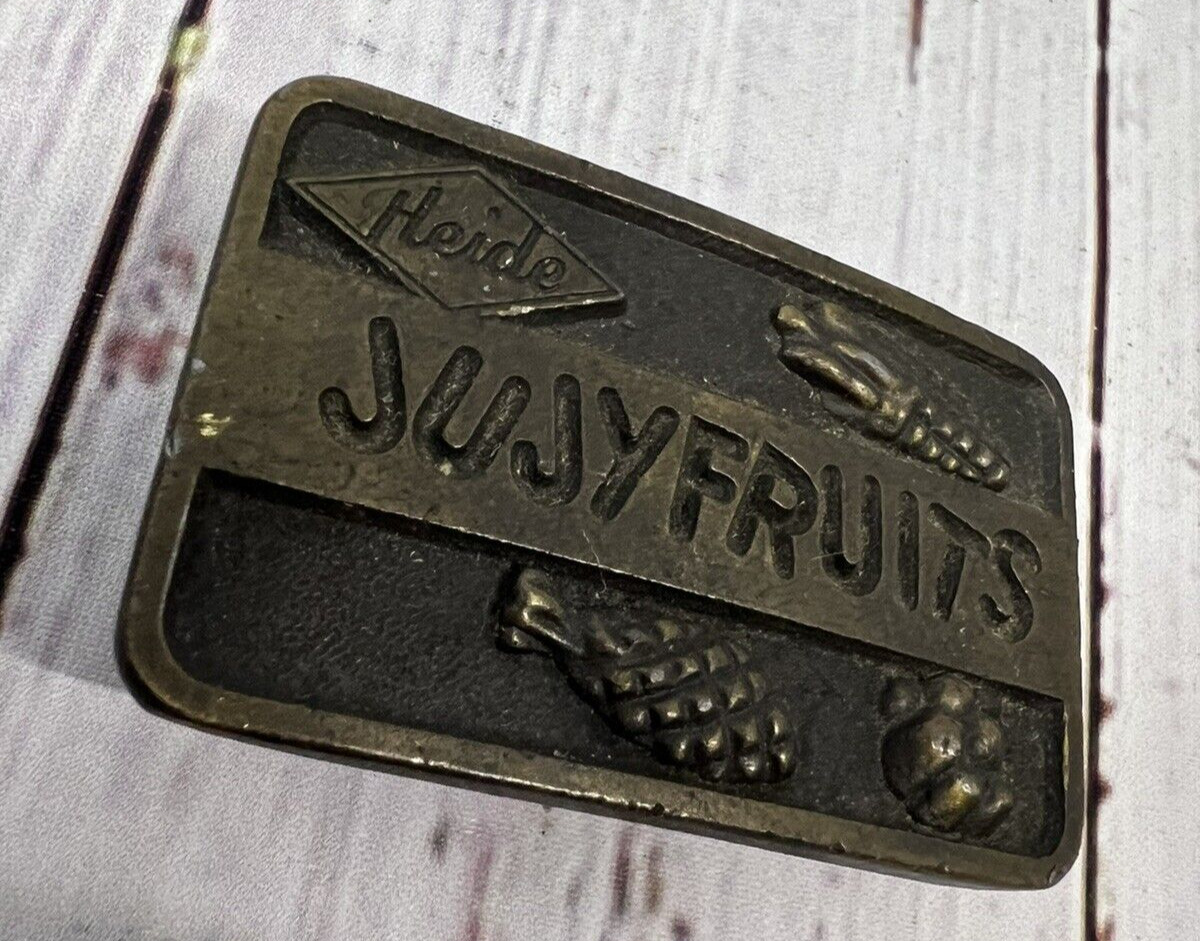 Vintage Henry Heide Jujyfruits 2&Prime; Belt Buckle Oden 1975