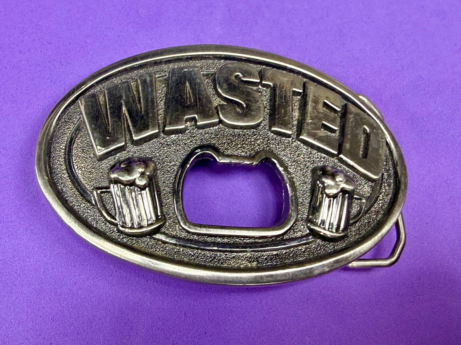 Wasted Beer Drinking Funny Novelty Bottle Opener Bar Tavern Belt Buckle