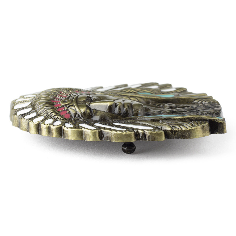 Skull scalp buckle men&rsquo;s western cowboy motorcycle riding