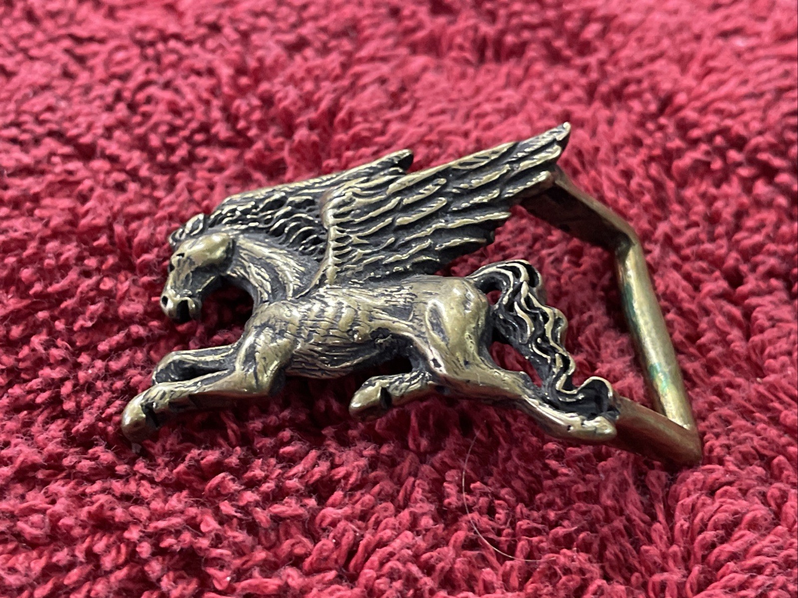 Rare Pegasus ISIS Creations Artists 1982 Solid Brass Vintage Belt Buckle G2U