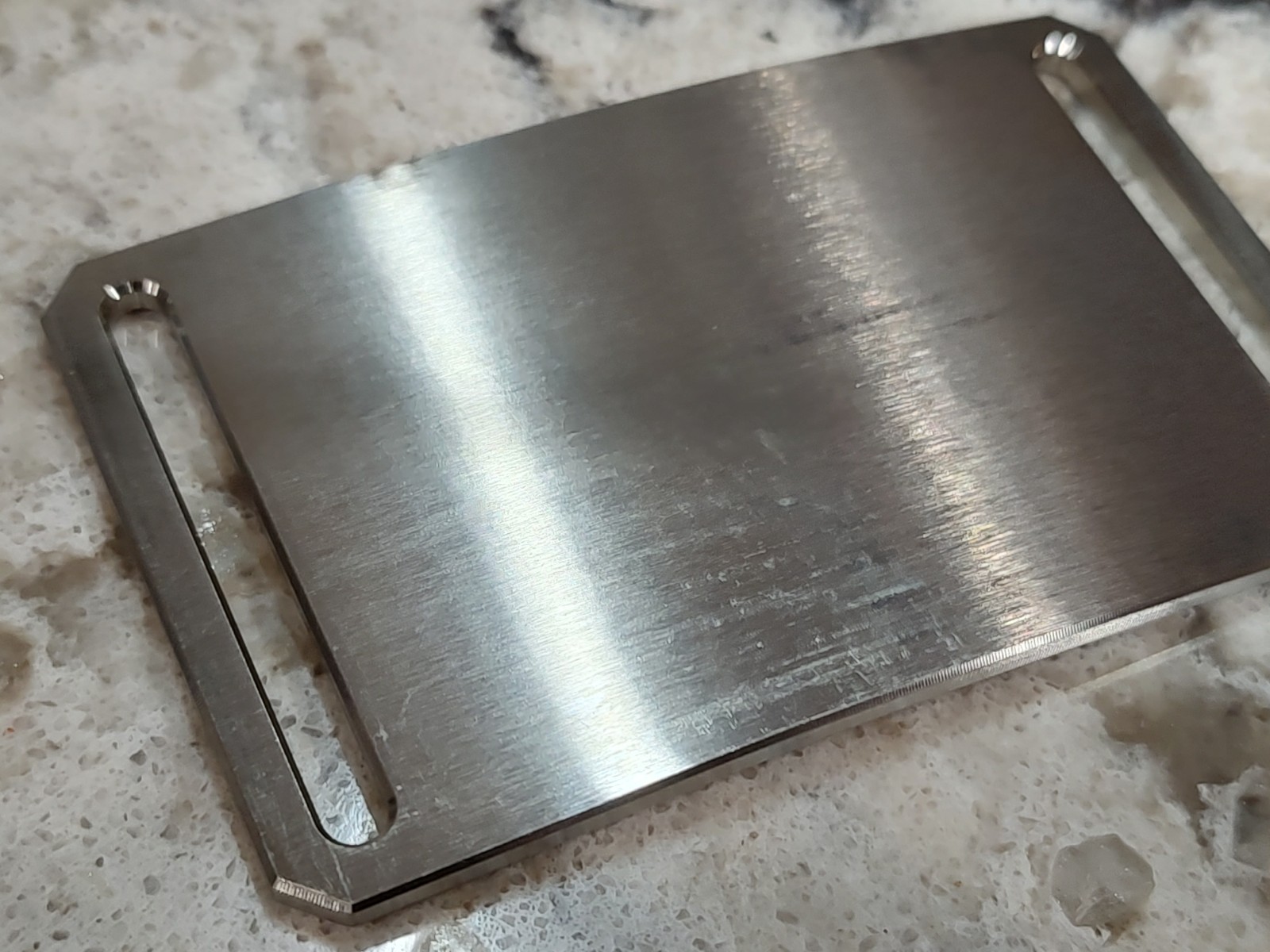GRIP6 BELT BUCKLE – TITANIUM – CLASIC in NATURAL – 1.5 INCH WIDE – WOMEN and MEN