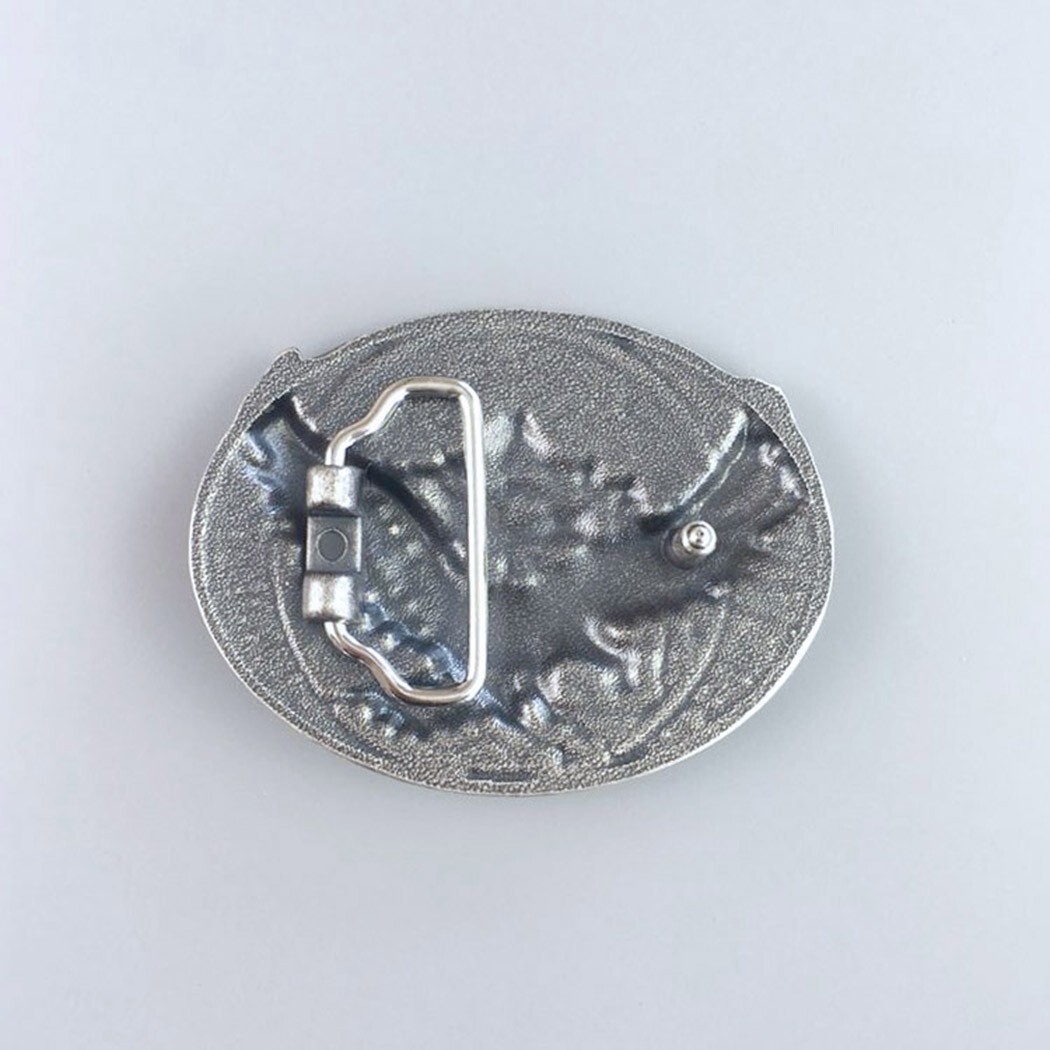 Vintage Silver Plated Eagle Oval Western Belt Buckle Boucle Boucle de ceinture