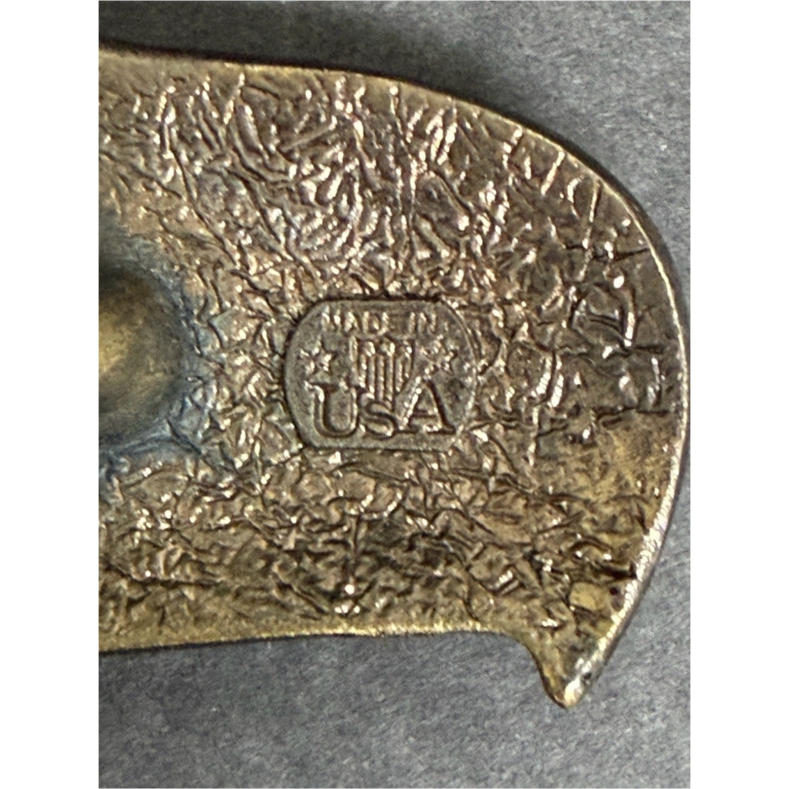 Vintage 1976 Eagle Brass Belt Buckle The Great American Buckle Co SN # 120 USA
