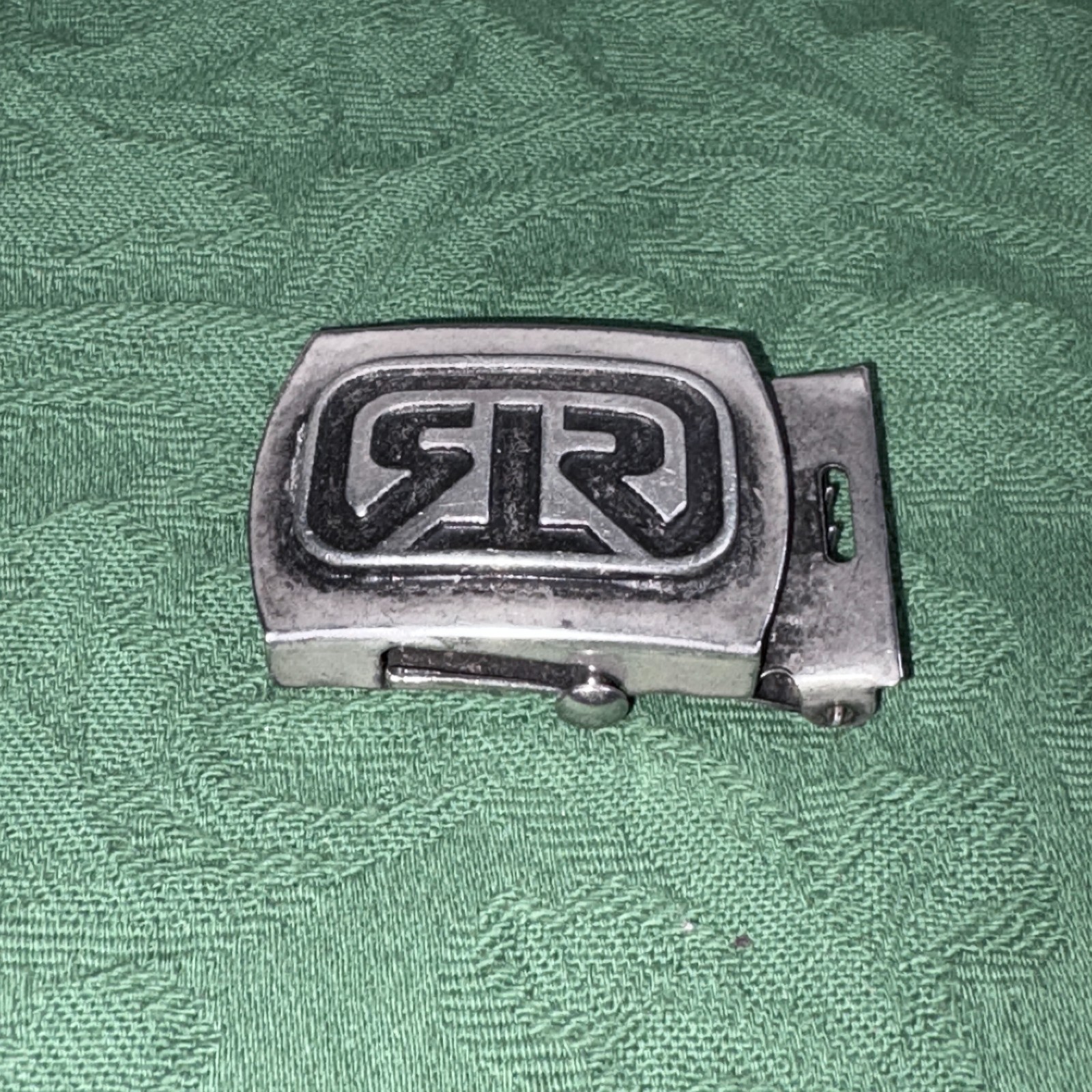 Vintage Rhythm Skateboards Web Belt Buckle Metal Flip Top Clamp USA Made Y2K 90s