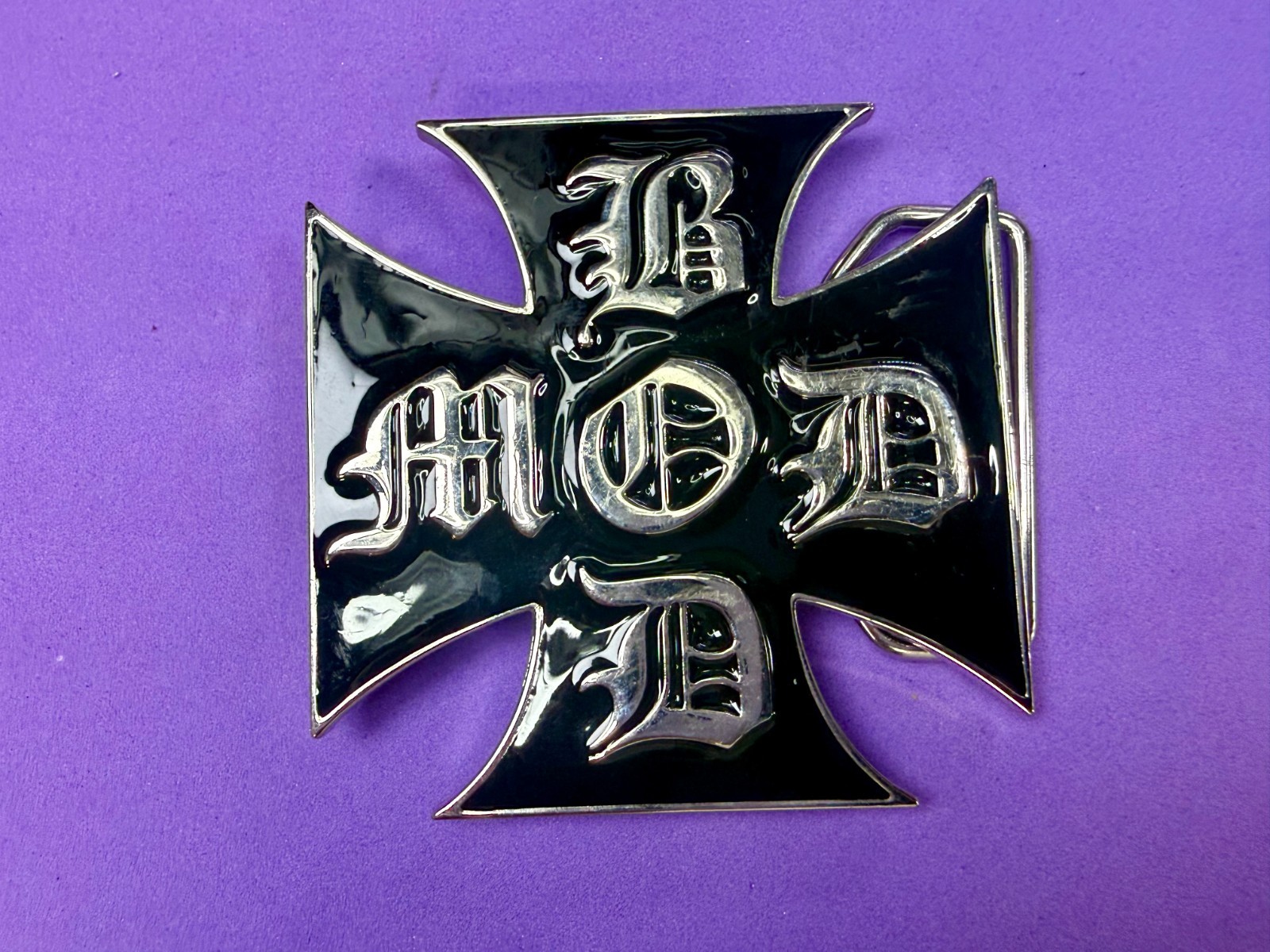 BOD MOD Maltese Iron Cross Religious Gothic Punk Vibe Belt Buckle