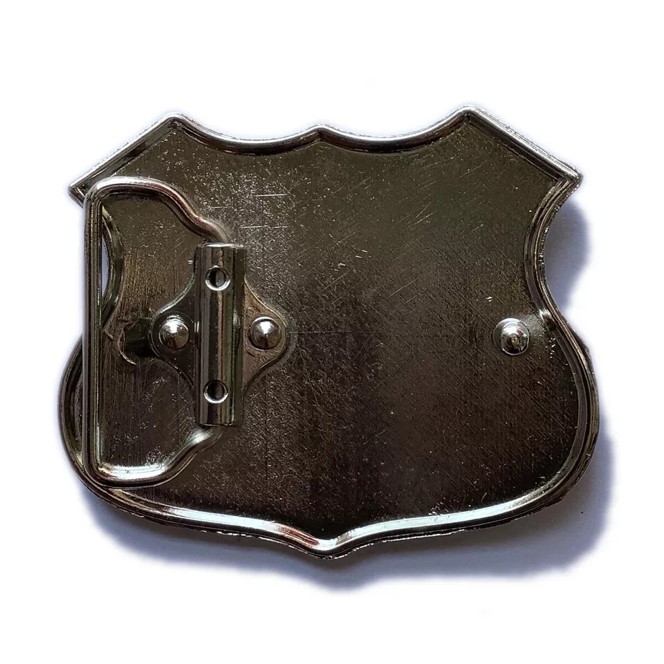 Route 66 Belt Buckle Western Cowboy Native American Motorcyclist (R66-01-B)