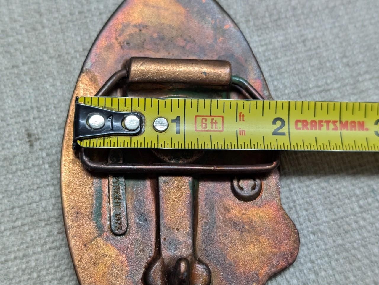1970s vintage MONTANA big sky country HEAVY belt byckle BRASS bronze WESTERN
