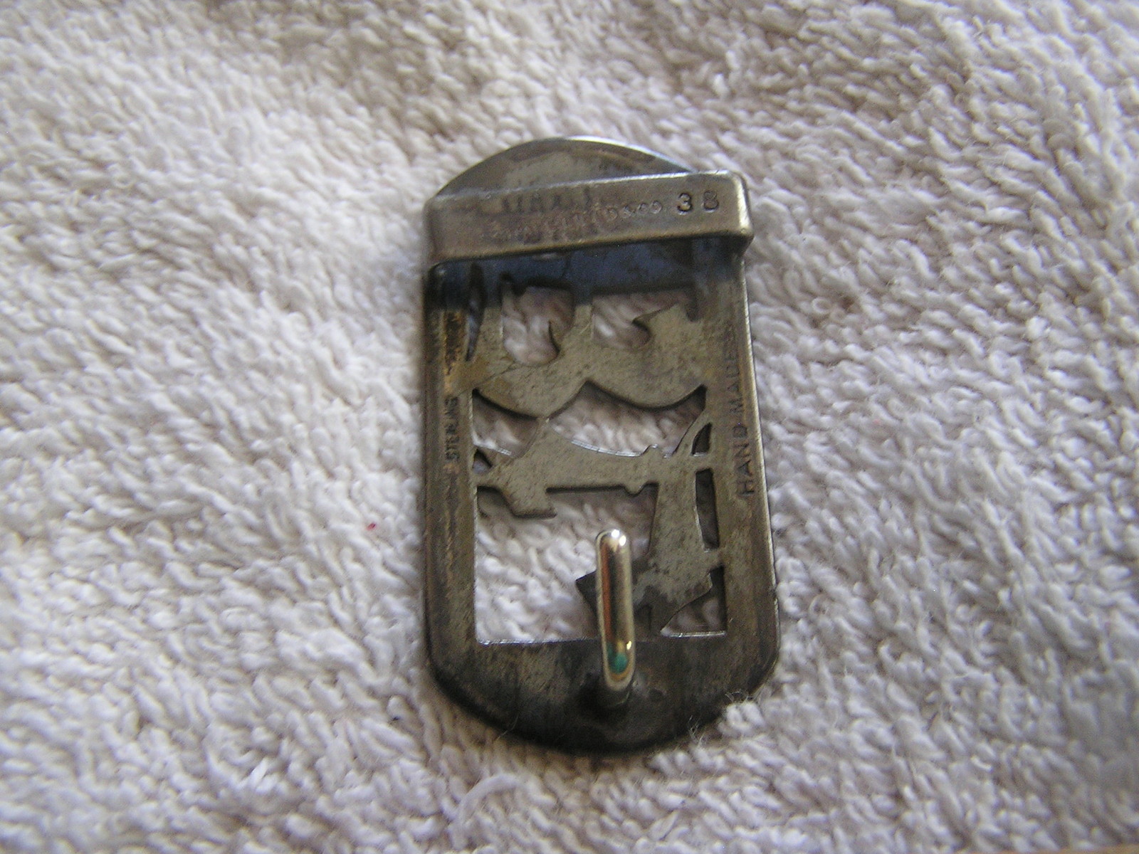Vintage Marshall Field Co. Hand Made Belt Buckle Sterling Silver