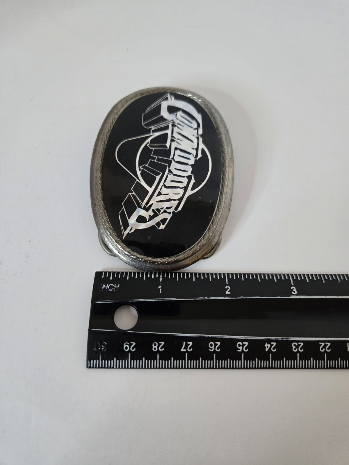Vintage Commodores Belt Buckle Unisex Metal 3-1/2&Prime; Funk R&B Soul Pop Band 1970&rsquo;s