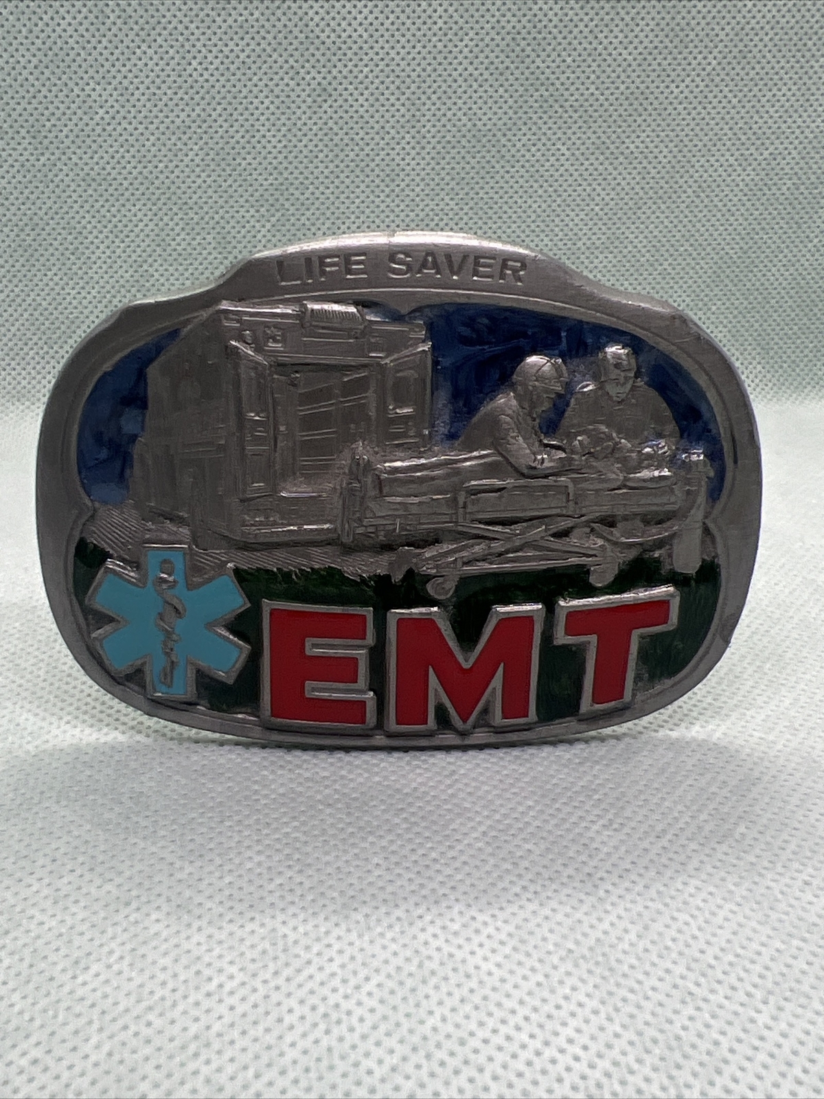 EMT FIRST RESPONDER EMERGENCY MEDICAL LIFE SAVER AMBULANCE BELT BUCKLE USA