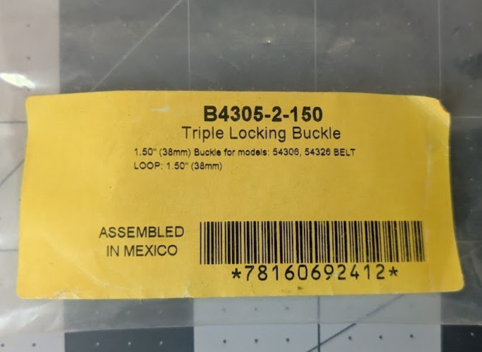NEW IN PACKAGE Safariland B4305 Triple Locking Buckle 1.5 « – 3 BUTTON SAFETY