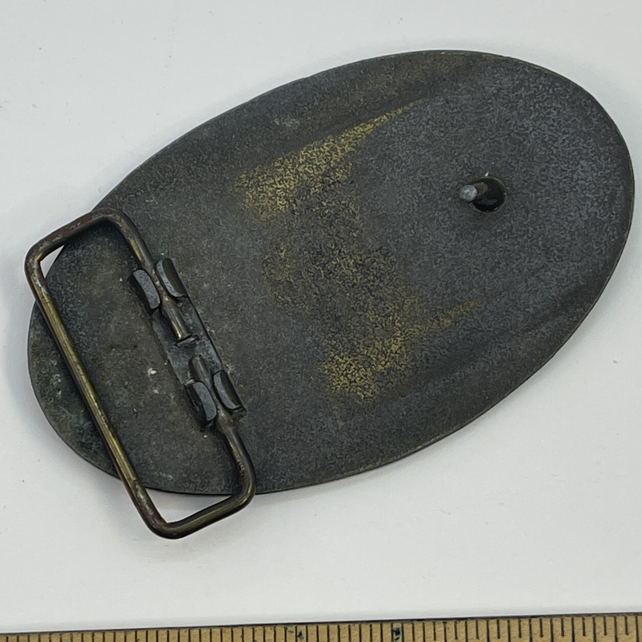 Coca-Cola Brass Oval Belt Buckle 4&Prime; x 2-1/2&Prime; Says: « 5 cents, at Fountains »