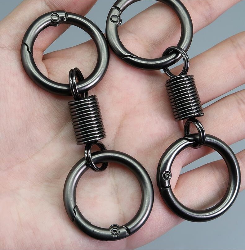 5 PCS Spring O Ring Key Buckle Bag Belt Strap Clip Clasp Hook Keyring