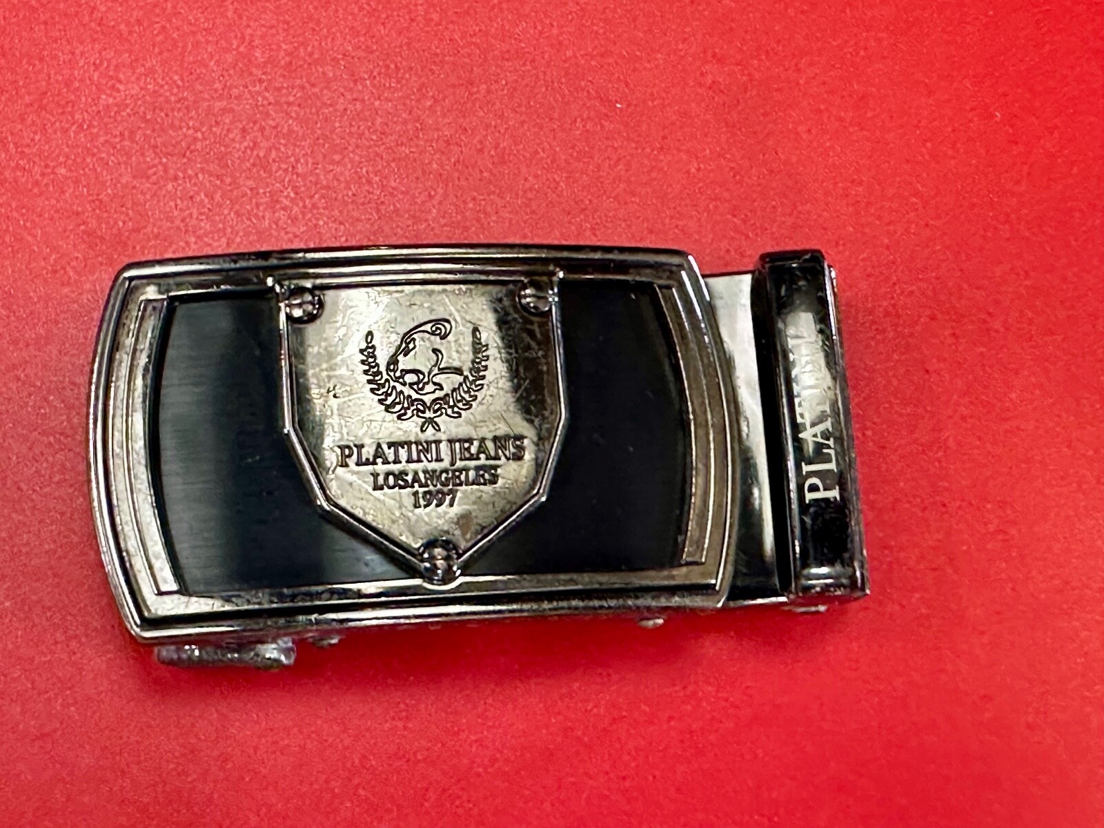 Platini Jeans Los Angeles 1997 Vintage Replacement Dress Style Belt Buckle