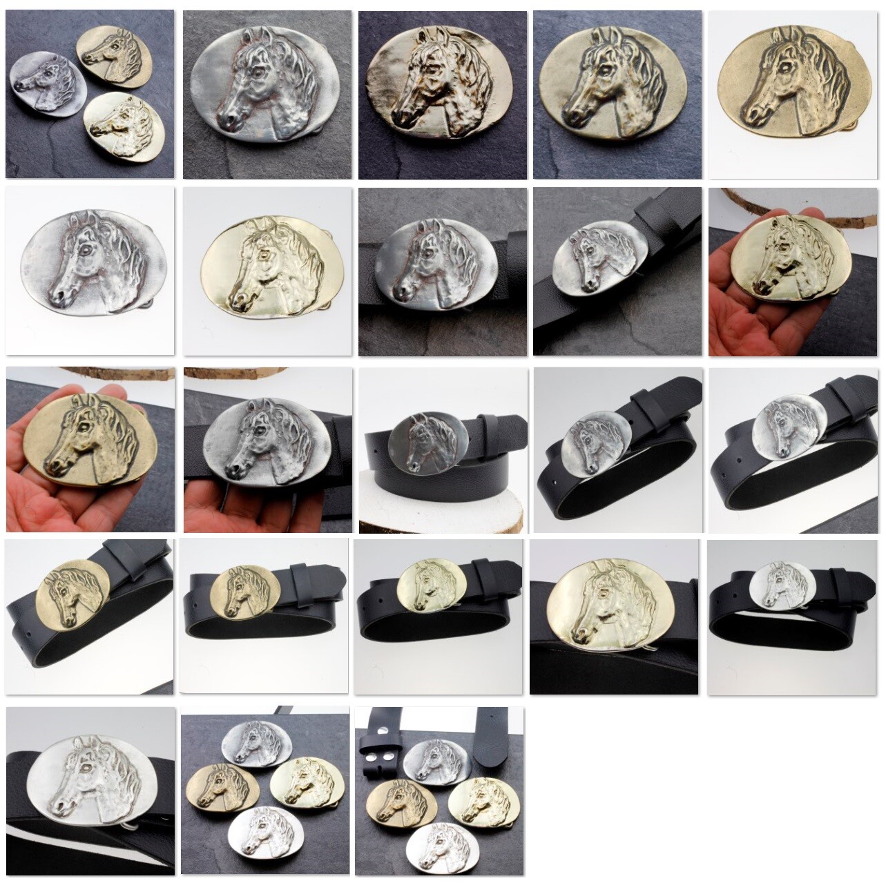 Belt buckle horse pin buckle for 4 cm leather belt pin buckles gs124