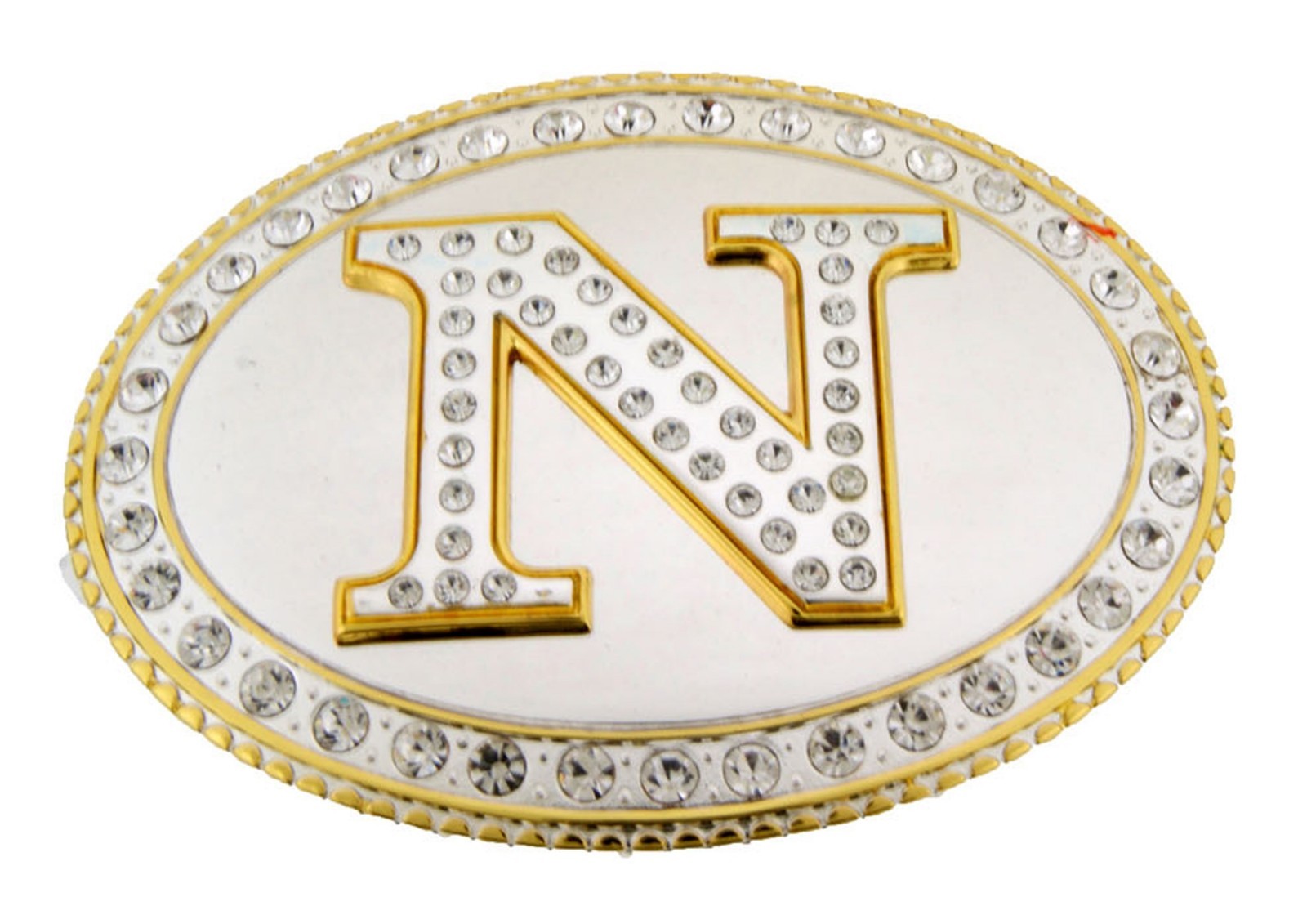 Western Initial Belt Buckle New Men Women A-Z Letter Cowboy Cowgirl Bling Gold