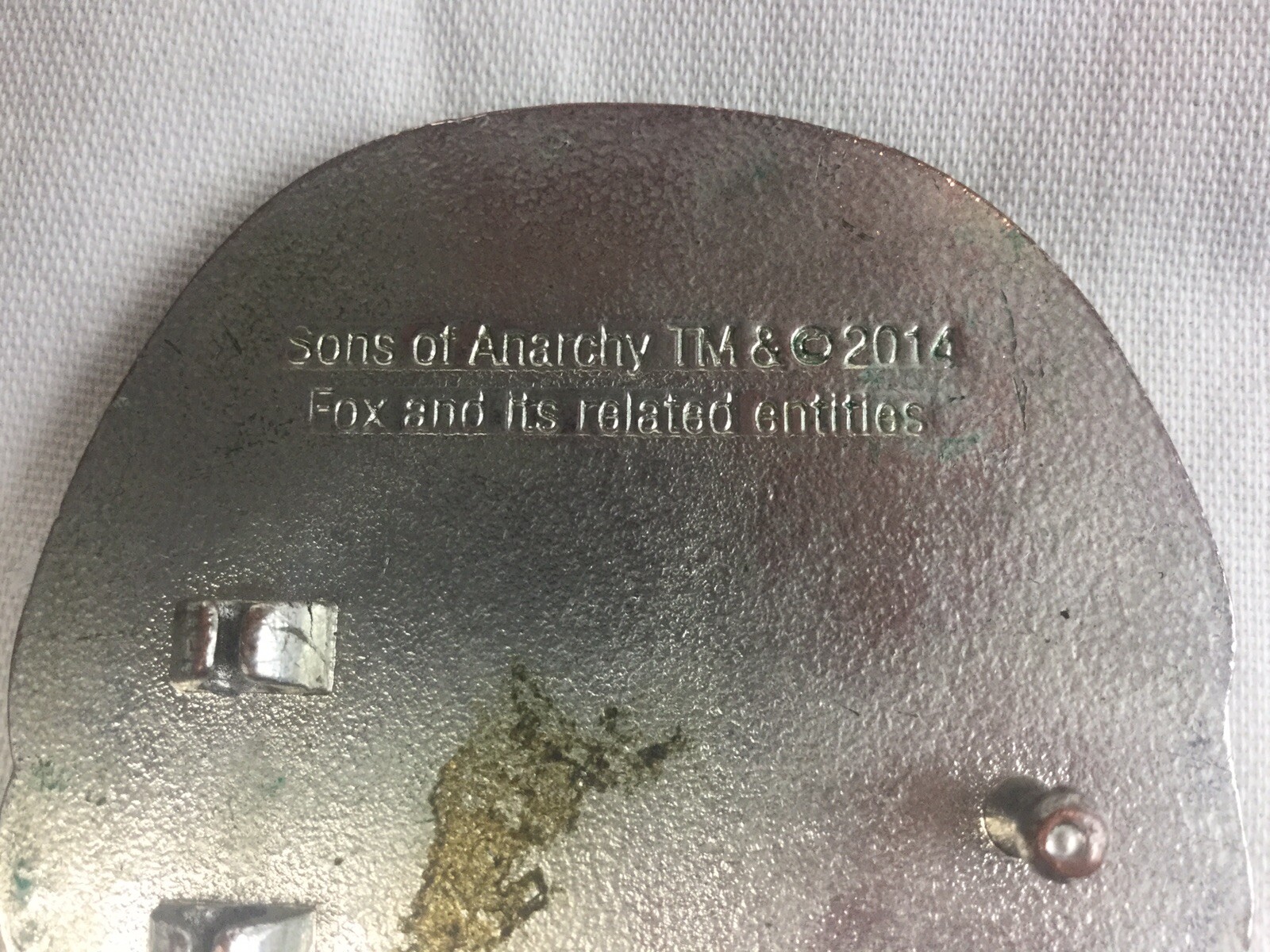Sons of Anarchy belt buckle AS IS – Missing Metal Loop On Back