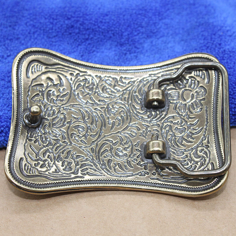 Solid Brass Flower Belt Buckle Men&rsquo;s Belt Pin Buckles Fit For 1.5&Prime; Wide Belt