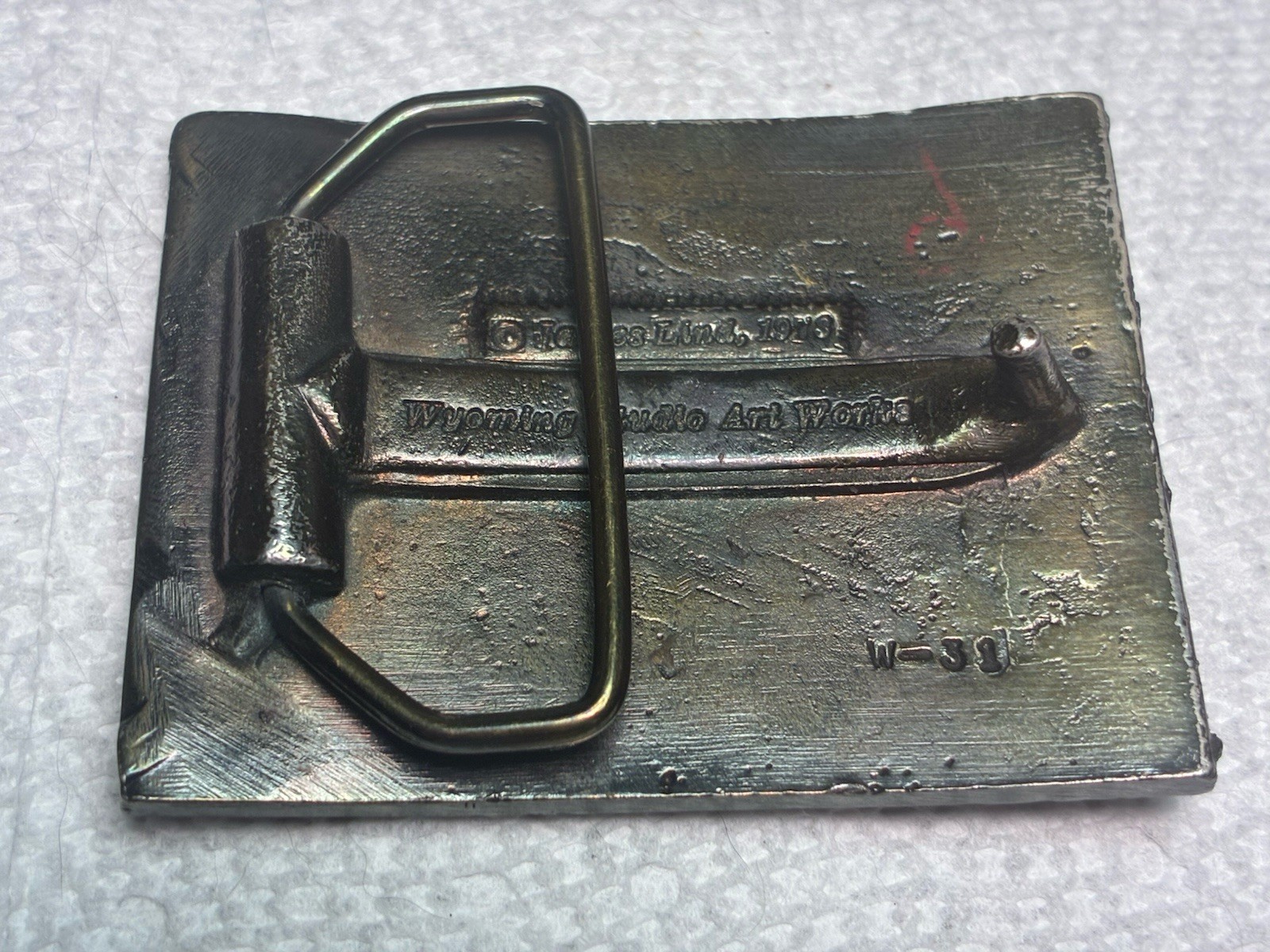 Vintage Indian Head 1973 Belt Buckle James Lind Wyoming Studio Art Works