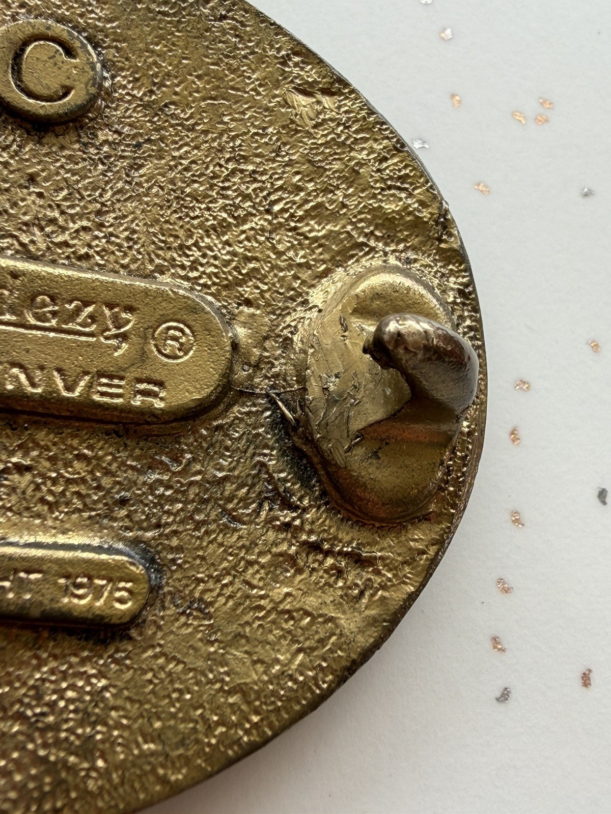 Vintage 1975 Adezy Denver Marijuana Leaf Brass Belt Buckle Brass Cannabis Weed
